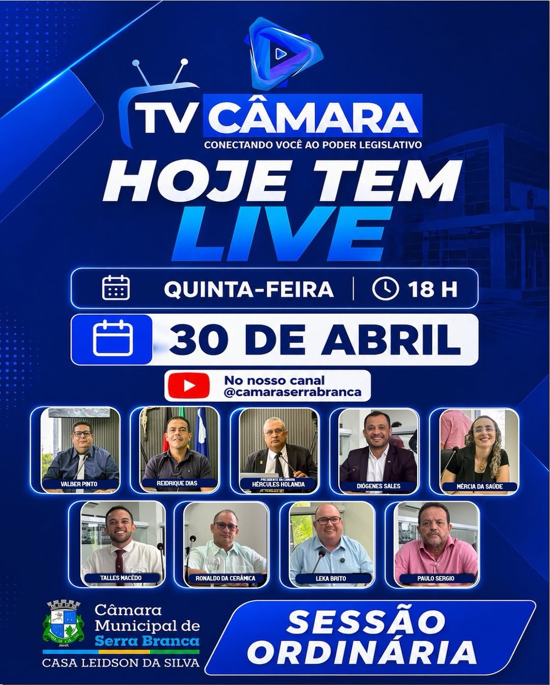 Hoje tem sessão! 📢💙