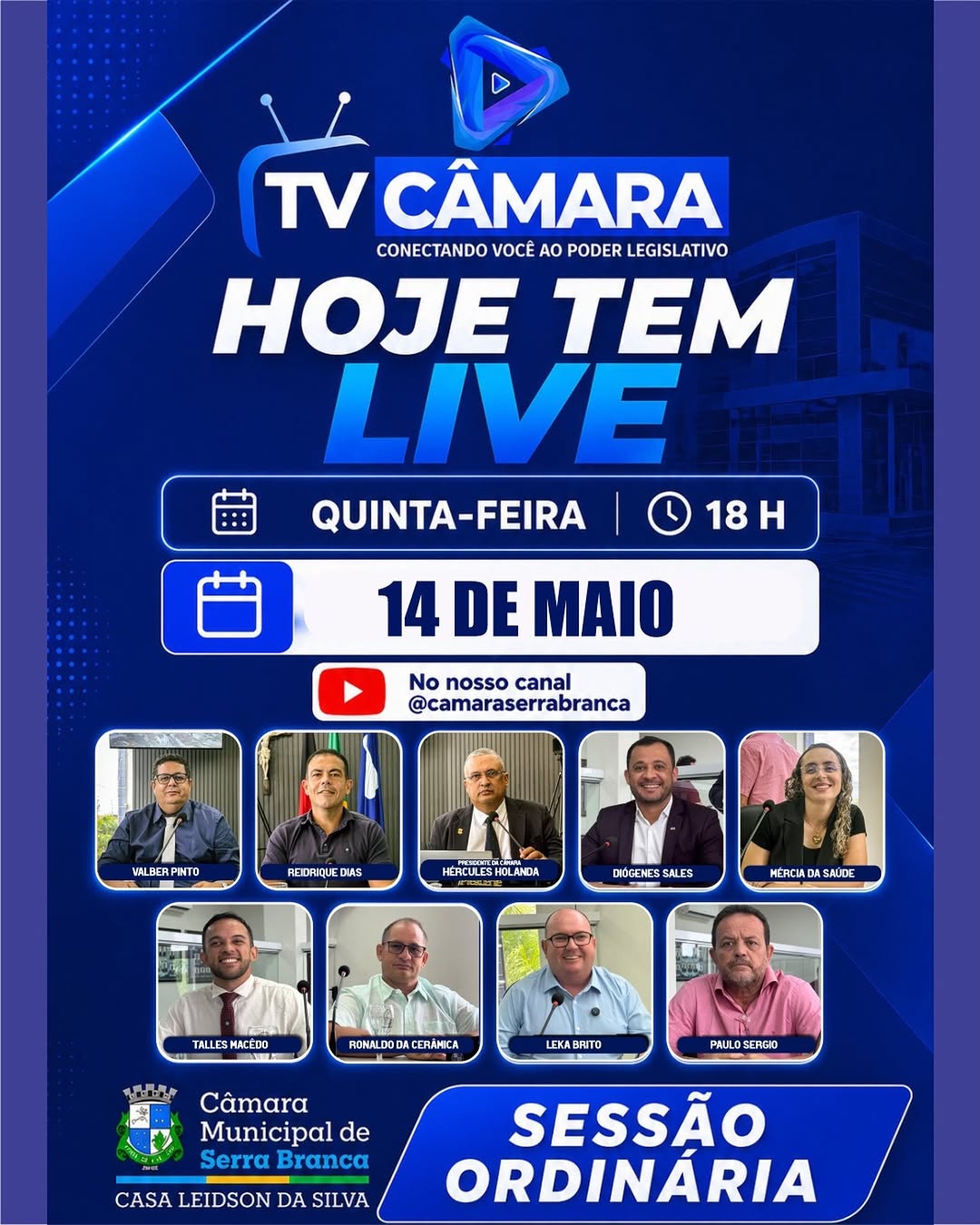 Hoje tem encontro marcado com a transparência e o trabalho do Poder Legislativo de Serr...
