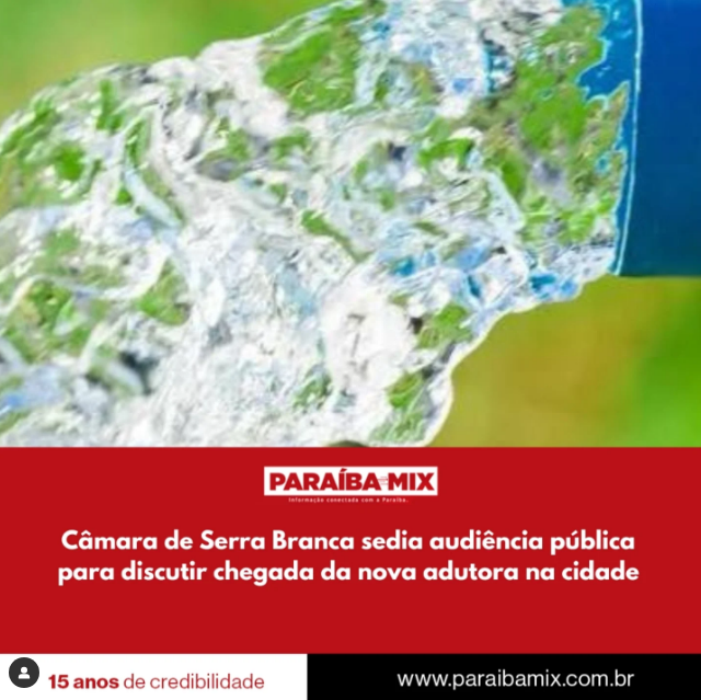 Serra Branca sediará audiência pública sobre chegada da Adutora Transparaíba – Ramal Cariri