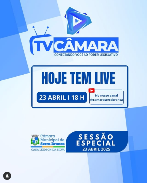 Hoje tem a primeira Sessão Especial!