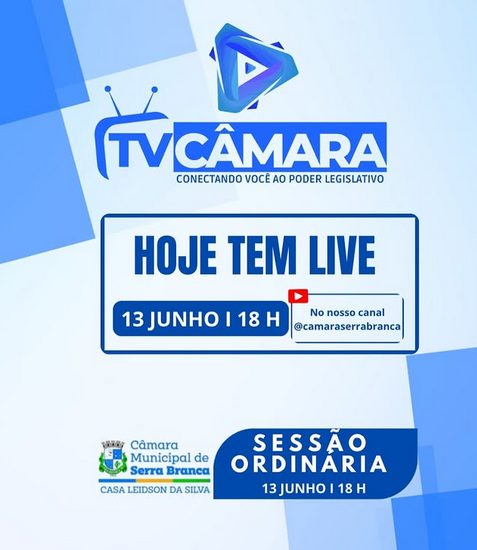 Hoje tem sessão! Acompanhe ao vivo!