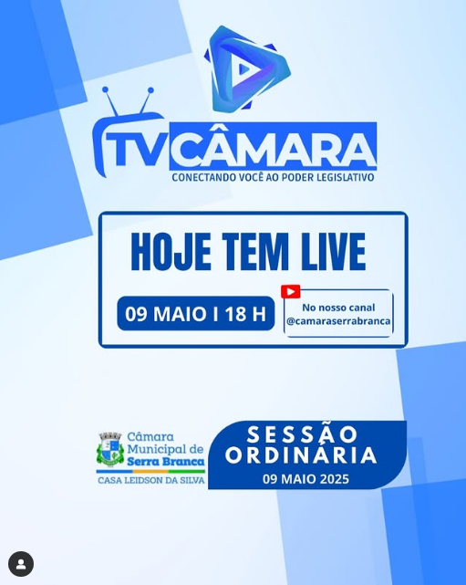 Hoje tem Sessão Ordinária!