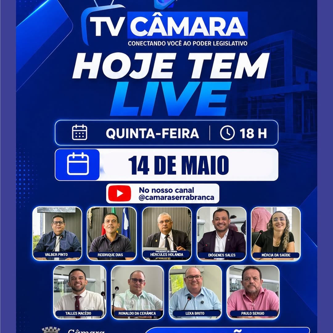 Serra Branca: Câmara convida para Sessão Ordinária online nesta quinta